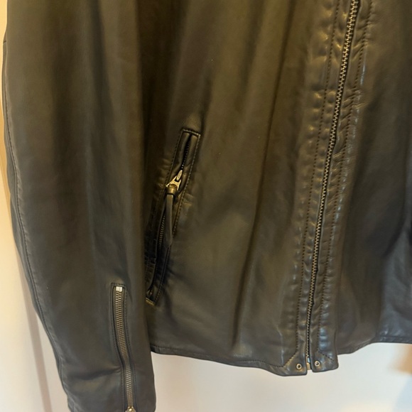 Polo Ralph Lauren Leather Café Racer Jacket Size XXL - Picture 6 of 9